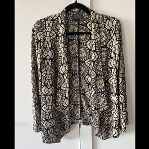 Astr geometric draped blazer
